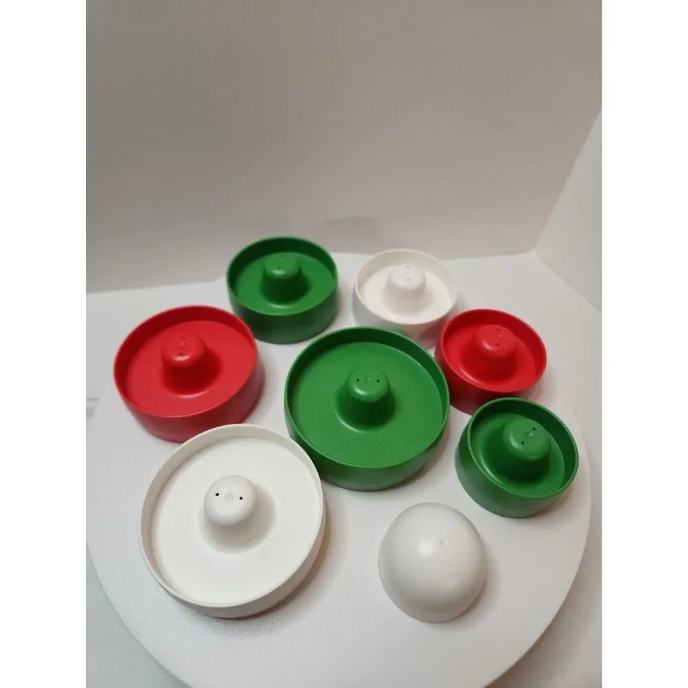 Green Toys 8‑Piece Stacking Set – Red White Green Learning Toy
